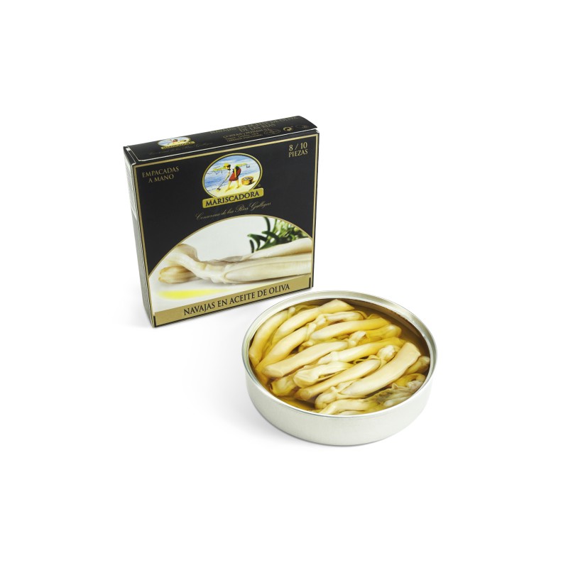 Navajas Gama Selecta 3/5 La Mariscadora en Aceite de Oliva — Gourmet & Especialidades — La Compania Gourmet