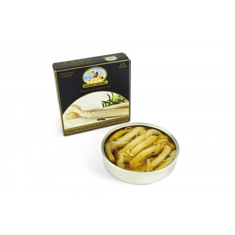 Navajas Gama Selecta 6/8 Ajo y guindilla La Mariscadora — Gourmet & Especialidades — La Compania Gourmet