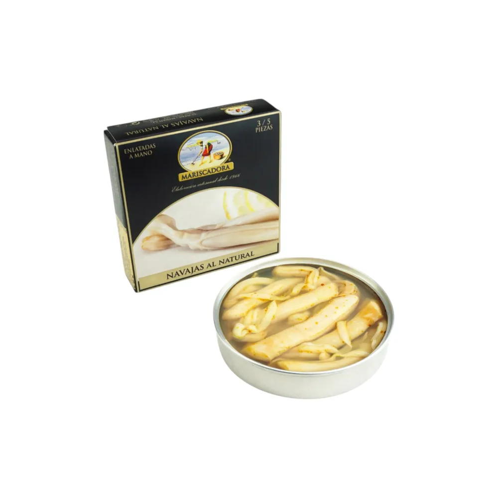 Navajas Gama Selecta 6/8 Natural La Mariscadora — Gourmet & Especialidades — La Compañía Gourmet