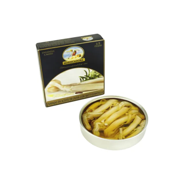 Navajas Gama Selecta 6/8 Ajo y guindilla La Mariscadora — Gourmet & Especialidades — La Compañía Gourmet